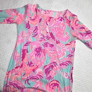LILLY PULITZER Girls shift dress. Three-quarter sleeve. Size L